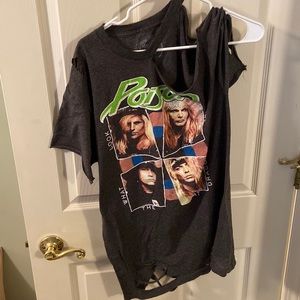 Poison band distressed shirt. Size large. See disclaimer.